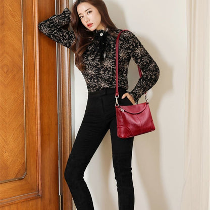Leather Handbag Messenger Bag Small Shoulder Crossbody Bags Polyester Synthetic