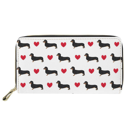 Wallet Dog Printed Synthetic Card Holder Bag Zipper Money Handbag Coin Organizer