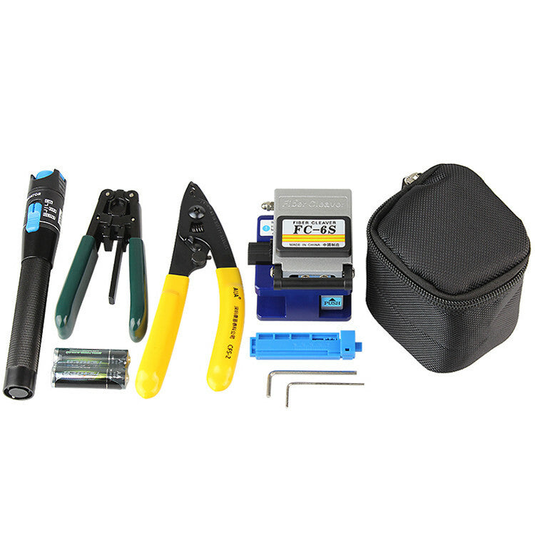 Fiber Optic Tool 5 in 1 FTTH Splice Fiber Optic Tool Kits Fibre Stripper Cleaver