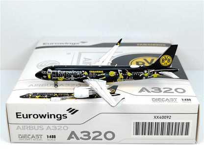 1:400 JC Wings EUROWINGS AIRBUS A320 Passenger Airplane Diecast Model