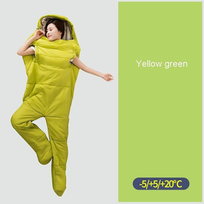 Humanoid Sleeping Bag Outdoor Indoor Thin Warm Camping Travel Nylon 210*80*50CM