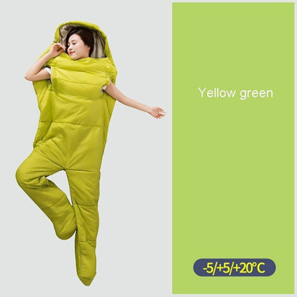 Humanoid Sleeping Bag Outdoor Indoor Thin Warm Camping Travel Nylon 210*80*50CM