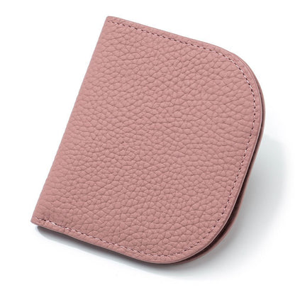Versatile Zipper Coin Pocket Small Billfold Genuine Leather Card Slot Bag Wallet