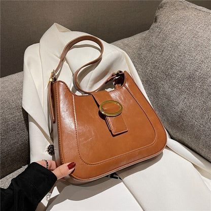 Moon Shoulder Bags Women PU Leather Crossbody Bag Work Ladies Handbags