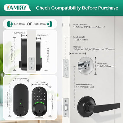 Smart Deadbolt Door Lock with Keypad: Fingerprint Keyless Entry Deadbolt,Digital