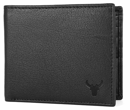 NEW BLACK BI-FOLD LEATHER MEN'S WALLET RFID PROTECTION GIFT ITEM