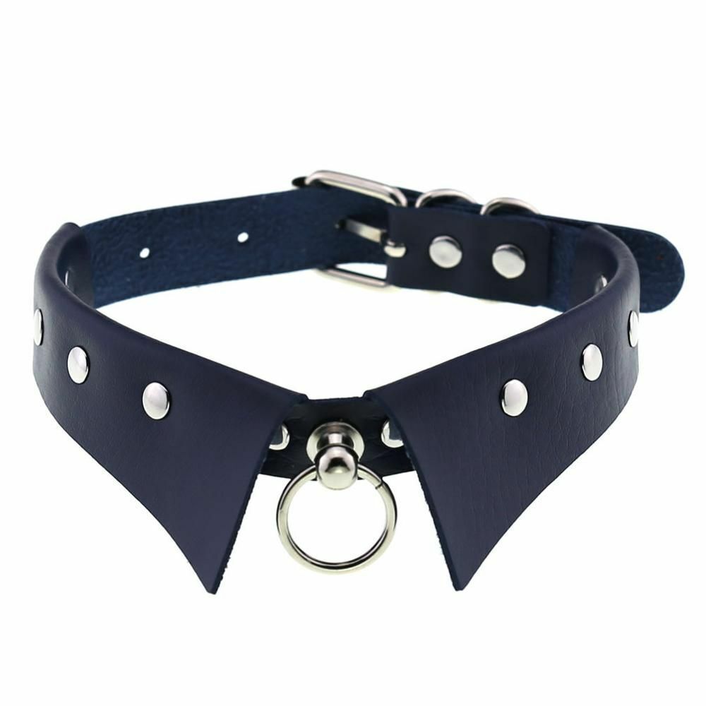 Women Men Chokers Steampunk Party Necklace Gothic Collar Pendants Leather 4x43cm