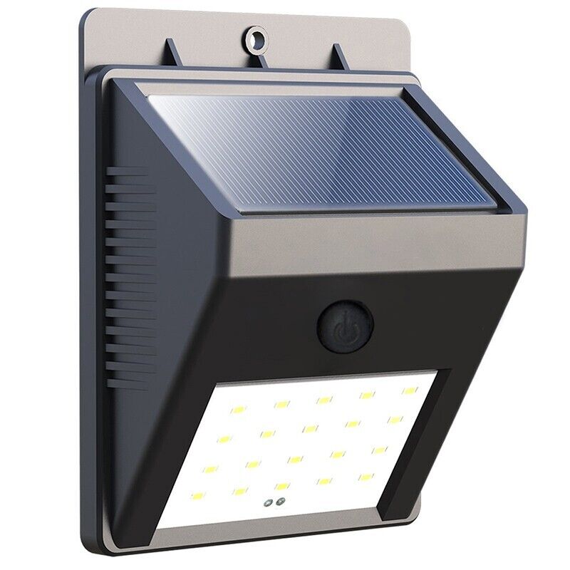 Lampara Solar Luces Solares De Seguridad Para Exteriores Luz 20 LED De Pared US