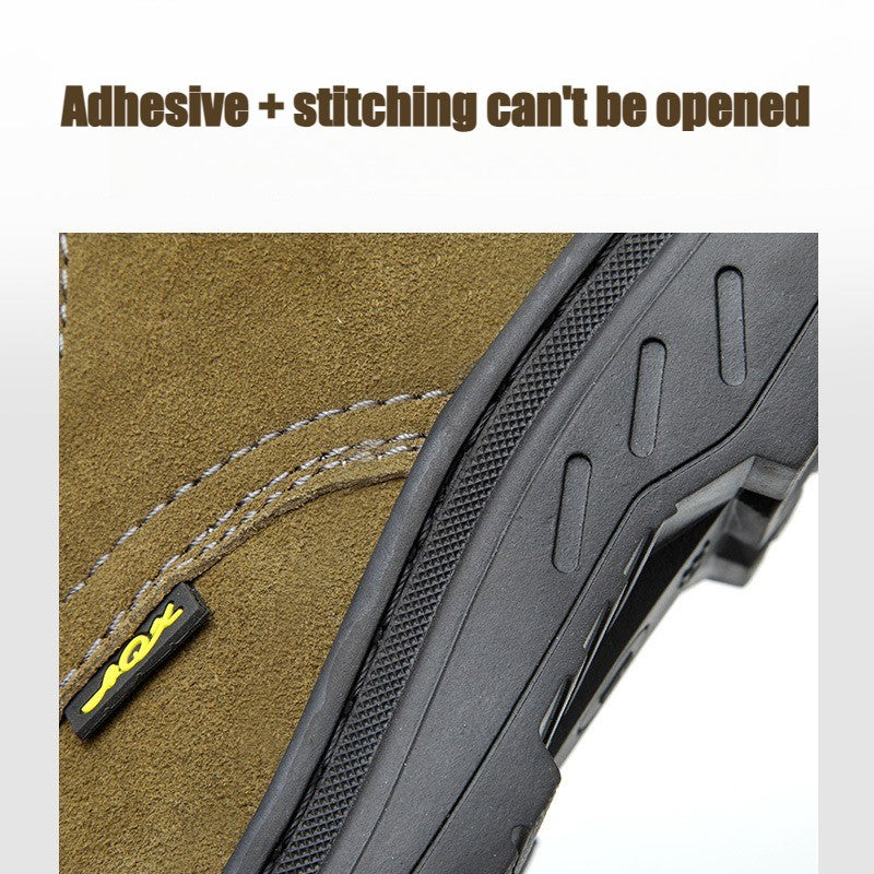 Smash-resistant and Stab-resistant Cowhide Labor Protection Shoes
