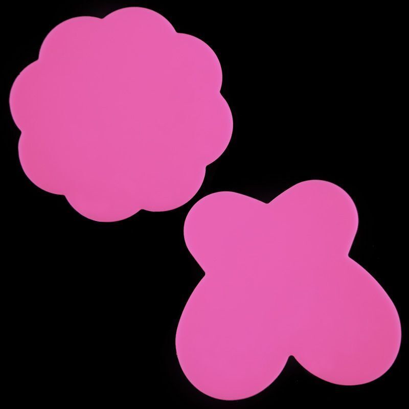 Nail Art Tools 2Pcs Silicone Paint Palette Mats Butterfly Plum Blossom Stamp Pad