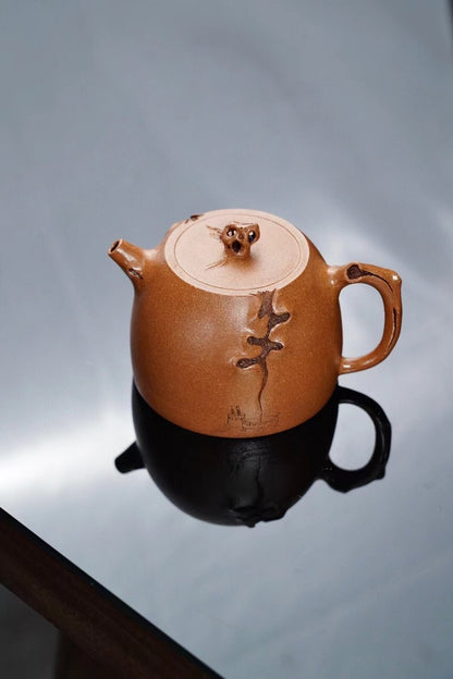 260cc chinese Yixing Handmade Zisha JiangPo clay Teapot JingLan Hu Tea Pot