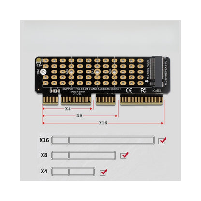PH41-U1 M.2 NVMe SSD to PCI-E 4.0 Single Disk Adapter Card PCIe x4 x8 x16 Card