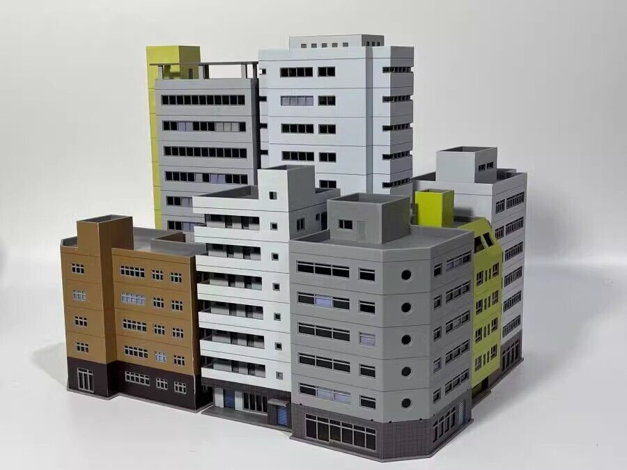 1/150 Scale City Buildings Train Railway Modern Model House N1 Left OR Right