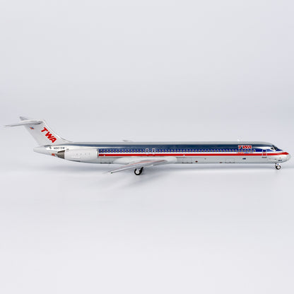 1:400 NGmodels TWA McDonnell Douglas MD-83 Passenger Airplane Diecast Model