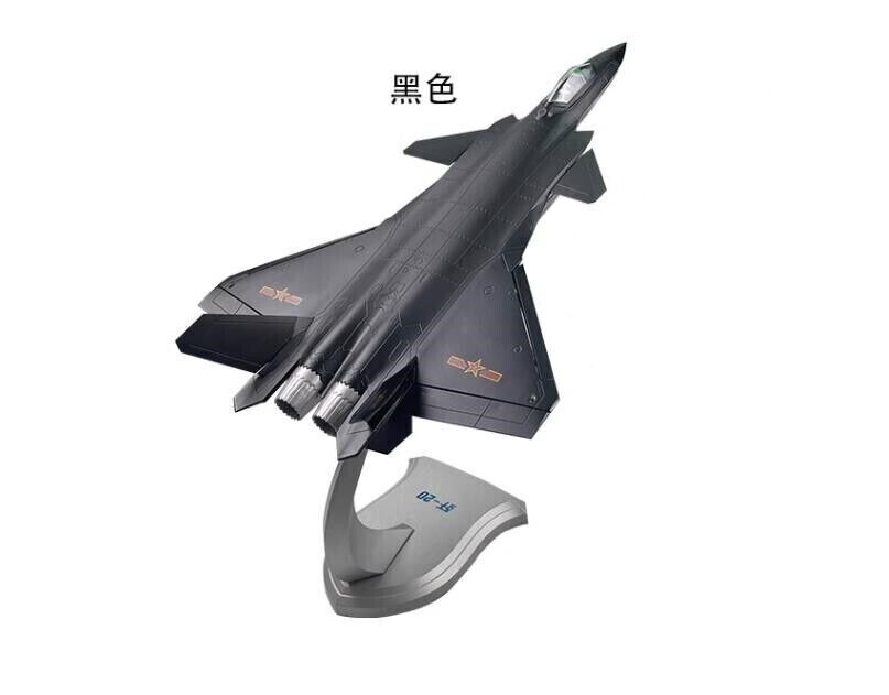 1:60 35CM J-20 Stealth Fighter Plane Diecast Military Aircraft Airplane Model
