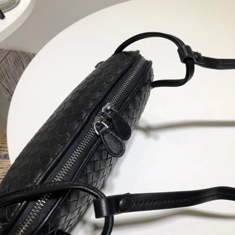 Woven Square Bag Genuine Leather Small Purse Single Shoulder Bag Crossbody Pouch