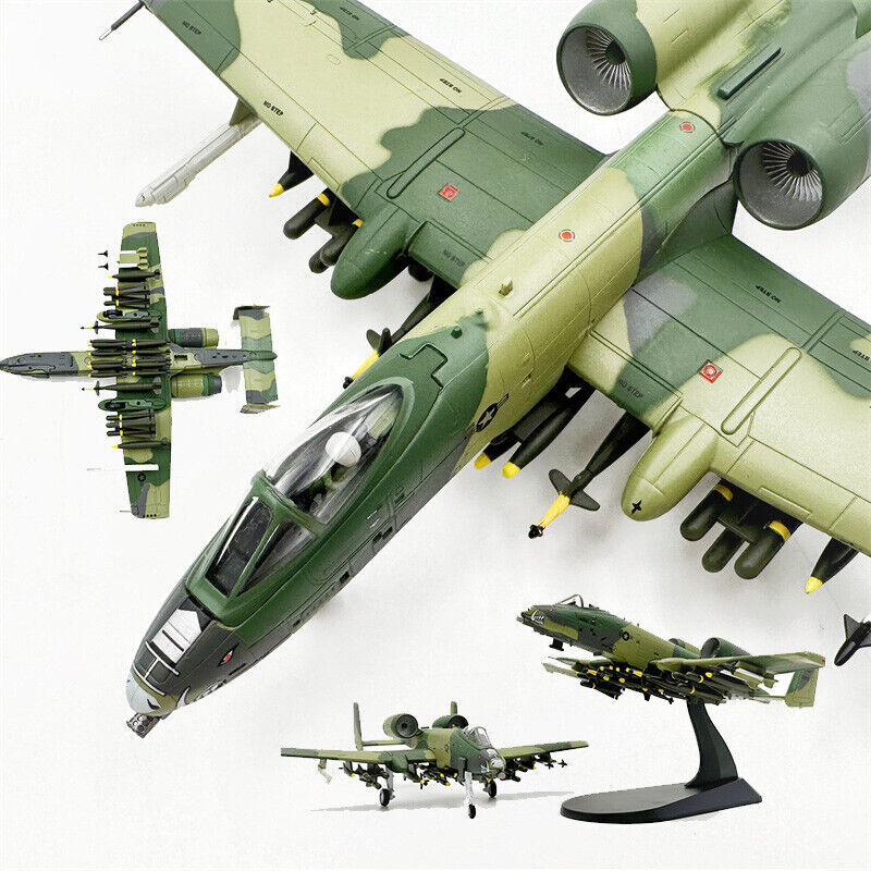 1/100 American A-10 attack aircraft A10 fighter aircraft model alloy Green
