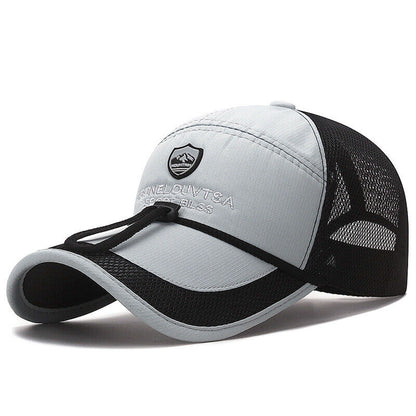 Sports Sun Hat Baseball Cap Mesh Fishing Cap Visor Hat Unisex Fishing Sport