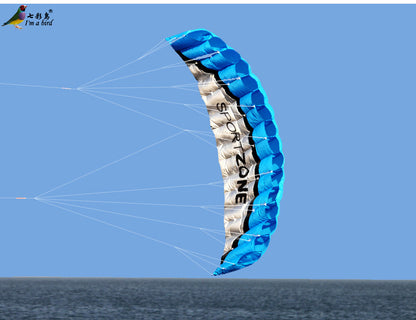 NEW 2.5m Dual Line Parafoil Parachute Stunt Sport Beach Outdoor Toys BLUE Kite