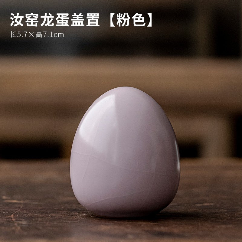 1pc Tianqing Ru Kiln Tea Egg Tea Pet Small Ornament Tea Table Decor Tea Playing