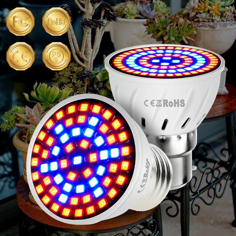 Growth Light Phyto LED B22 Hydroponic E27 Grow Bulb MR16 Full Spectrum 220V UV