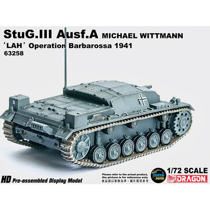 1/72 German Panzer III Assault Gun Type A Tank France 1941 Model
