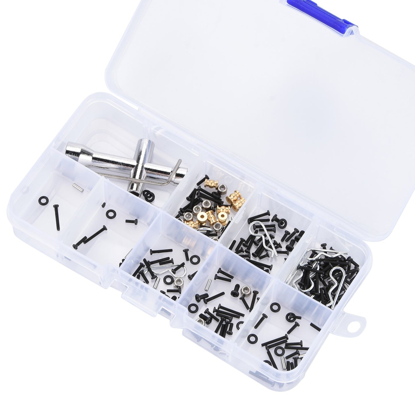 252x 1/24 RC Car Stainless M1.4 Assorted Screw Pin Nut Tool Kit For Axial SCX24