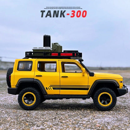 1:24 Diecast Model Car Tank 300 Jeeps Toy Off-road Vehicle Collection Kids Gift