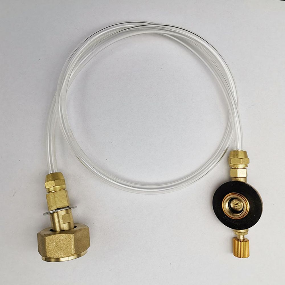 Camping Gas Stove Propane Refill Adapter Outdoor Flat Cylinder Tank Container