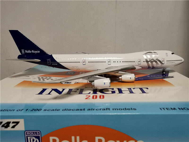 Inflight for Rolls Royce Trent for boeing B747-200 N787RR 1/200 plane model