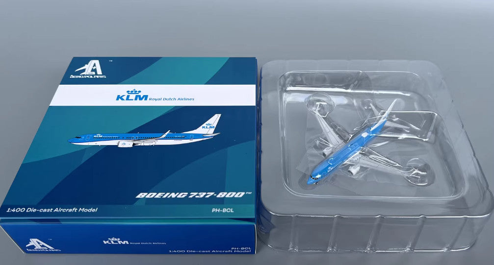 1:400 AeroPolaris KLM BOEING 737-800 Passenger Airplane Diecast Aircraft Model