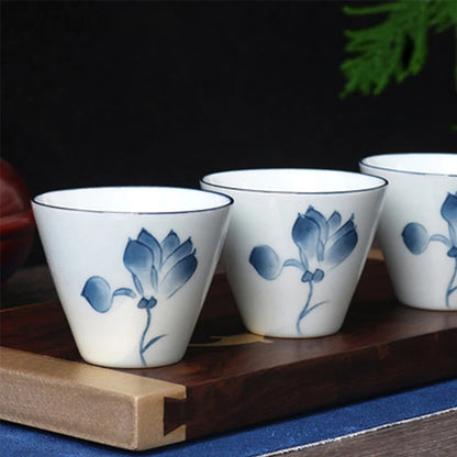 Jingdezhen Hand-painted Tea Cup Small Tea Bowl Ceramic Bowls Handmade Tea Cup