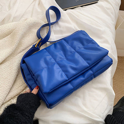 Vintage Totes Large Capacity PU Leather Crossbody Handbag Women Shoulder Bag