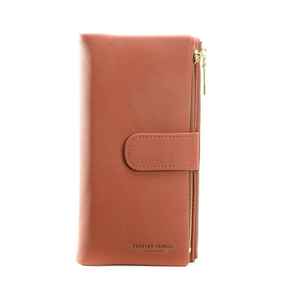 Synthetic Leather Wallet Pink Brown Blue Black Green Yellow Red Clutch Bag Purse