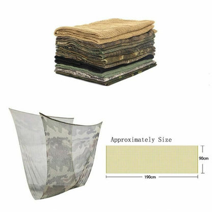 Camouflage Tactical Mesh Scarf Face Veil Camo Airsoft Hunting Cycling bandana
