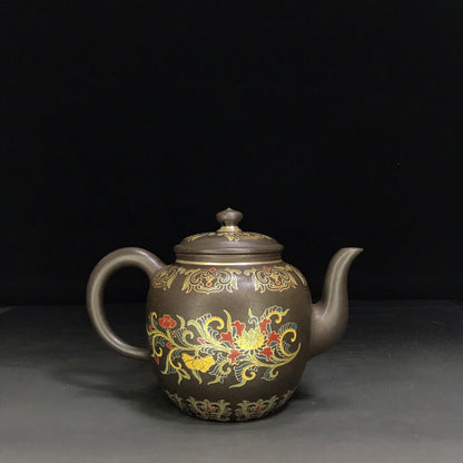 Chinese Yixing Zisha Clay Handmade Exquisite Teapot （鹅蛋壶 底款：金鼎商标）