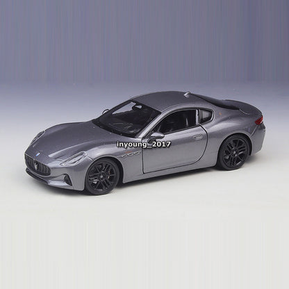 1/24 2023 Maserati GT Folgore EV Model Car Diecast Toy Cars Toys for Boys Gray