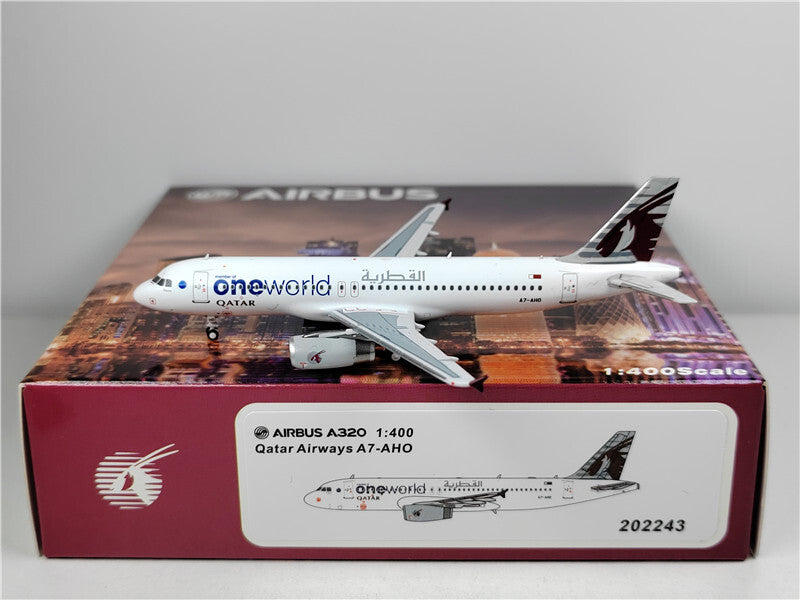 1:400 Panda QATAR Oneworld AIRBUS A320 Passenger Airplane Diecast Aircraft Model