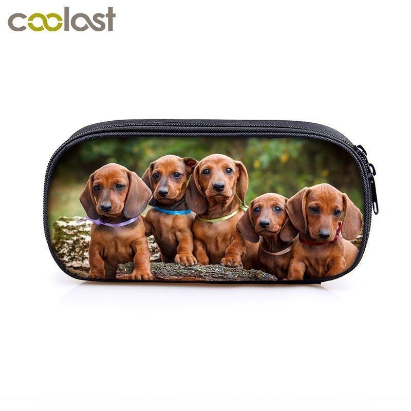 Dog Pencil Bag Stationary Bag Pencil Box School Supplies 24*11*7 CM Accessories
