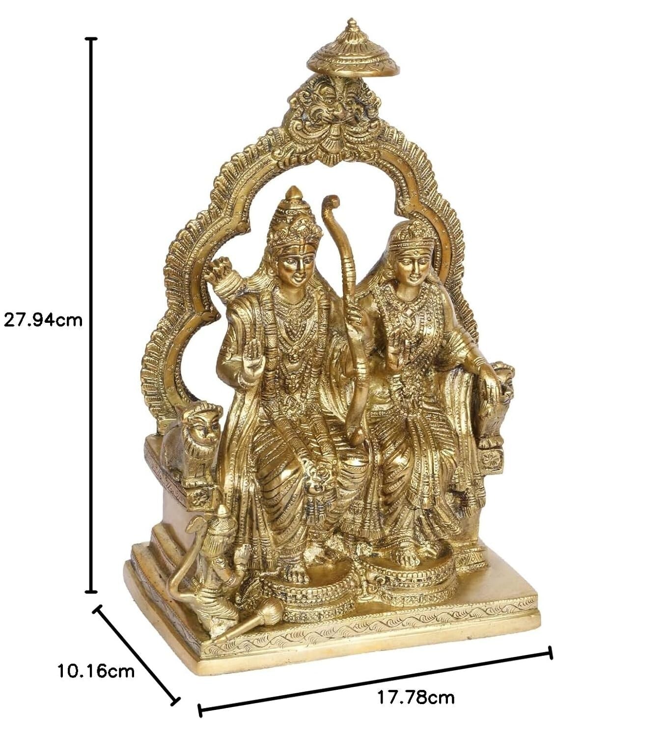 Ram Darbar Lord Ram Darbar with Sita Brass Statue Figurine Sculpture