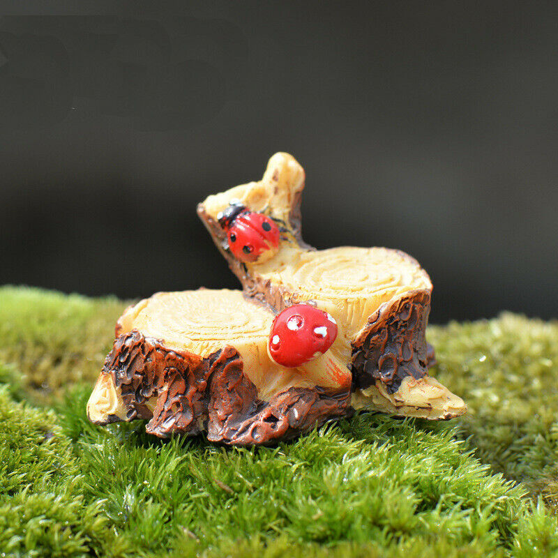 Figurines Moss Micro Landscape Mushrooms Stump Decoration Ornaments Mini Crafts