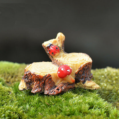 Figurines Moss Micro Landscape Mushrooms Stump Decoration Ornaments Mini Crafts