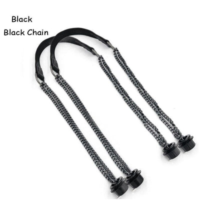 Synthetic Leather Chain Handle Silver Aluminum Handle Bag Handbag Accessories