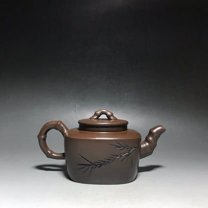 Chinese Yixing Zisha Clay Handmade Exquisite Teapot（竹韵 底款：顾景舟）