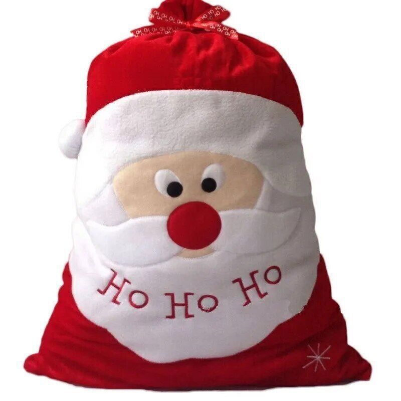 Christmas Day Santa Sack Stocking Big Gift bags Christmas Santa Claus Xmas Gifts