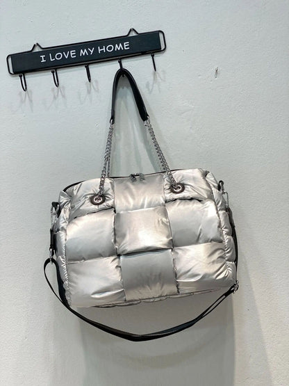 Handbags Quilted Women Shoulder Bags Down Crossbody Bag Winter Purse