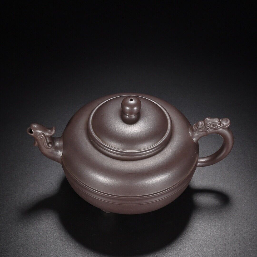 Chinese Yixing Zisha Clay Handmade Exquisite Teapot（龙凤吉祥 底款：汪寅仙）