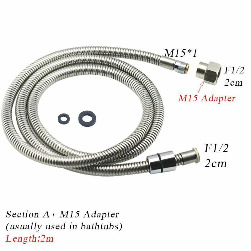 Stainless Steel Chrome Surface Pull Out Shower Pipes Kitchen Drain Faucets Hose