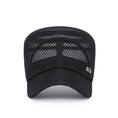 Trucker Hat Mesh Baseball Snapback Cap Adjustable Flat Visor Plain Hip Hop Mens