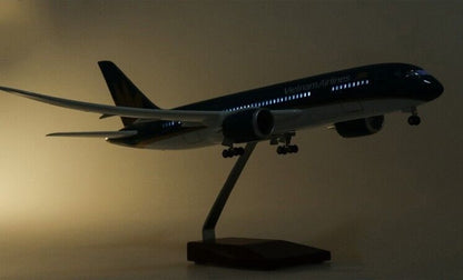 44CM Vietnam Airlines BOEING 787 Aircraft Led Sound-controlled Light Resin Model